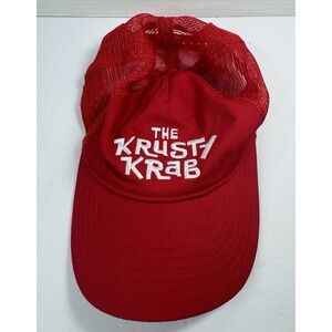 The Krusty Krab Red Trucker Hat Cap SpongeBob Square Pants Snapback